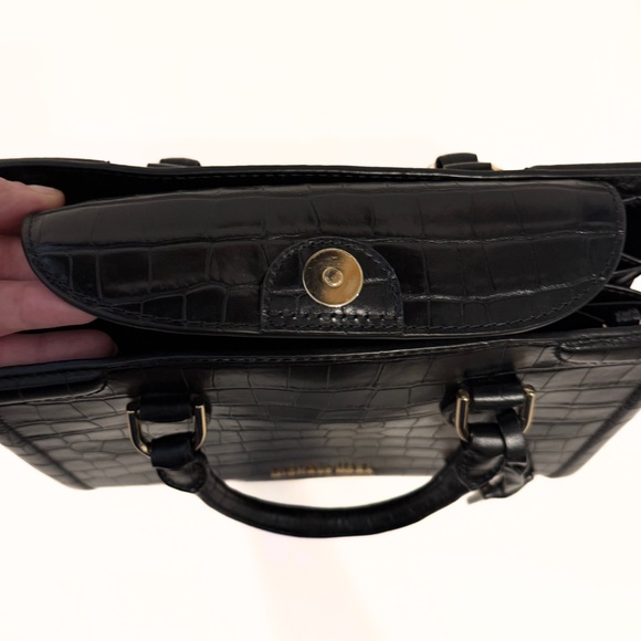 *EUC* Michael Kors Zoe Medium Crocodile-Embossed Leather Satchel - Picture 10 of 11
